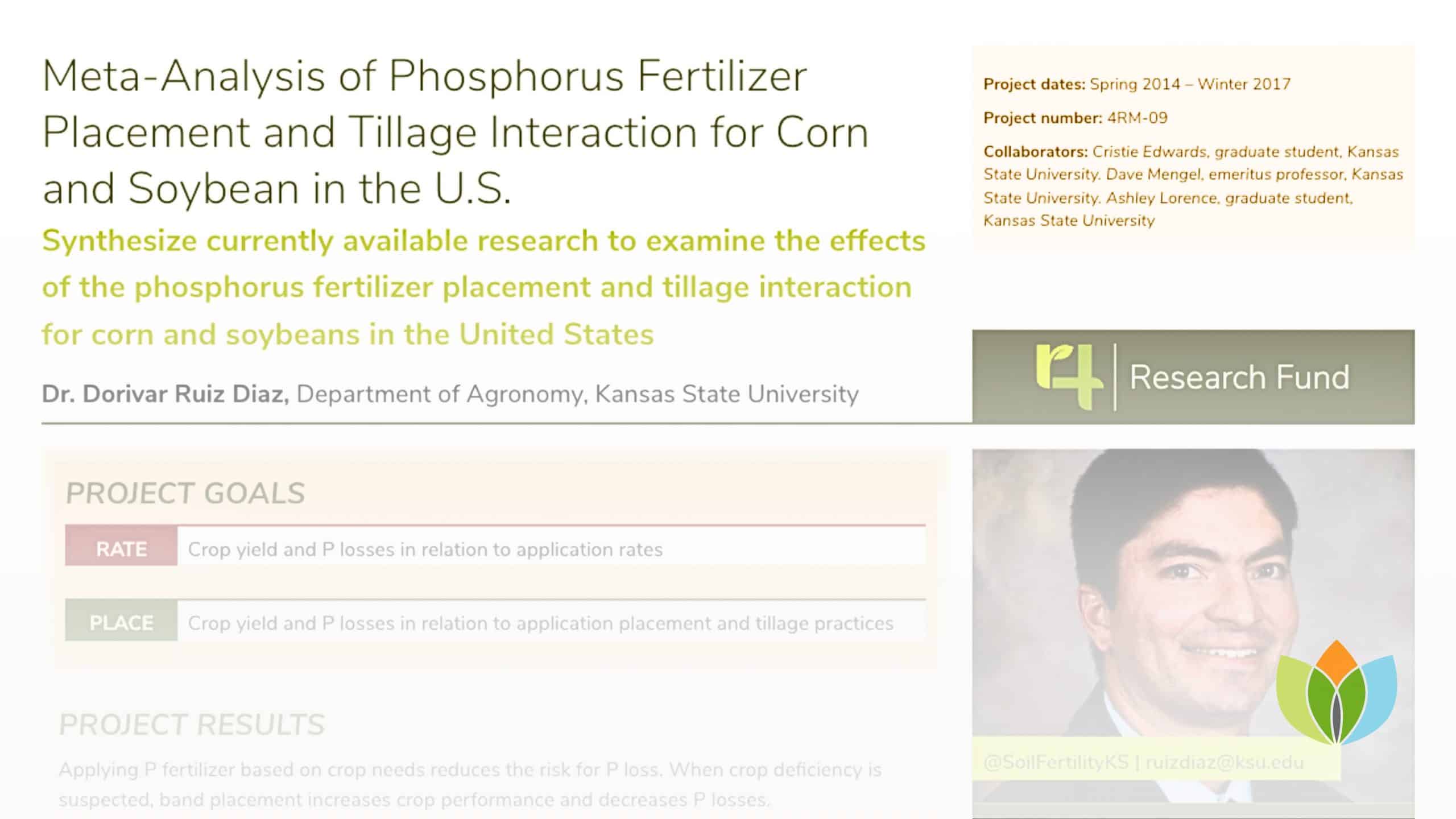 Phosphorus Fertilizer Placement and Tillage Interaction for Corn and Soybean in the U.S.